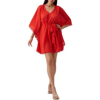 Melissa Odabash Petra Cover-Up Dress in Red at Nordstrom