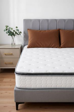 Living and Home Soft Orthopaedic Pocket Spring Mattress in White | Size: Double