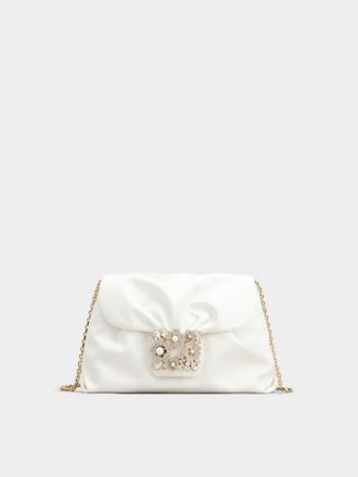 Roger Vivier Efflorescence Mini Clutch in satin