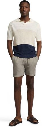 Onia Silk Linen Short Sleeve Johnny Polo in Melange at Nordstrom, Size X-Large S