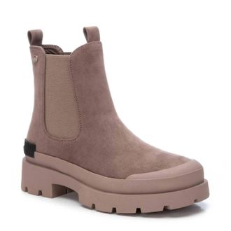 Xti Womens Suede Ankle Booties In Light Brown