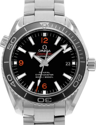 Omega Pre-owned Omega Seamaster Planet Ocean Black Dial Mens Watch 23230422101003