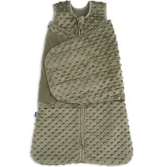 Halo Plush Dots Velboa 1.5 TOG Sleepsack Wearable Blanket in Olive Green at Nordstrom, Size Small