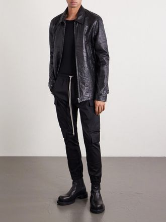 Rick Owens Mastodon Megacargo Slim-Fit Tapered Organic Cotton-Blend Poplin Trousers