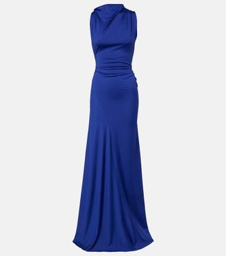 Victoria Beckham Asymmetric draped gown