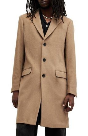 AllSaints Hal Longline Coat in Camel Brown at Nordstrom Rack, Size 36