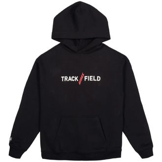 Avirex Mens Track N Field Hoodie in Black Cotton - Size Medium