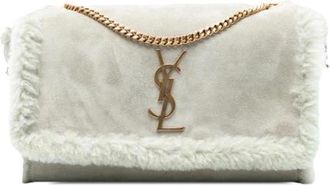 Saint Laurent Pre-owned Suede Schoudertas - Dames - Vintage Schoudertas - Grijs - ONE Size - Su&egrave;de - Vintage