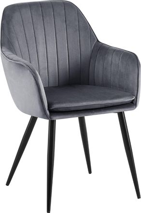Clp Silla De Comedor Cheryl Gris Oscuro Negro