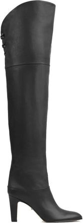 Chlo&eacute; Black Calfskin Over The Womens Knee