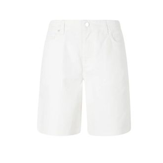 Maison Kitsun&eacute; Denim Shorts - Dames - Denim shorts - Wit - W27 - Denim - Korte Broeken