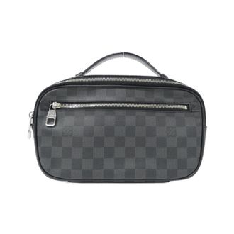 Louis Vuitton Dark Gray Graphite Coated Canvas Shoulder Bag (Pre-Owned)