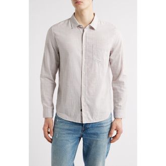 Rails Wyatt Slub Cotton Button-Up Shirt in Tahini Etch at Nordstrom Rack, Size X-Large