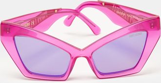 Poppy Lissiman Fuchsia/black Diavolina Cat Eye Sunglasses