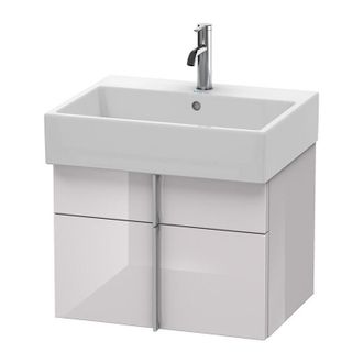 Duravit Duravit Vero Air Mueble De Pared 58,4 X 43,1 Cm, 1 Caj&oacute;n, 1 Extra&iacute;ble, Para Vero Air 235060, Color (frente/cuerpo): Laca Blanca Lila Alto Brillo - Va6
