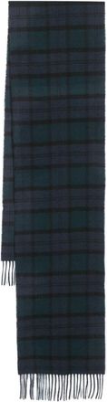 Barbour tartan-check wool scarf - unisex - Wool - One Size - Blue