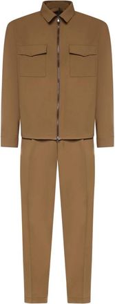 Santaniello Trainingsset - Heren - Trainingspakken - Bruin - L - Tweed - Fitness