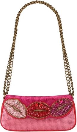 Kurt Geiger Pickle Shoulder Kiss Tas - Dames - Tassen - Roze - Maat: ONE Size Satijn