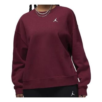 Nike Jordan (WMNS) Air Jordan Brooklyn Crewneck Sweatshirt Cherrywood Red DQ4462-645
