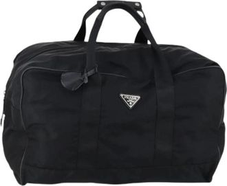 Prada Pre-owned Nylon Weekendtas - Dames - Vintage Weekendtas - Zwart - ONE Size - Nylon - Vintage