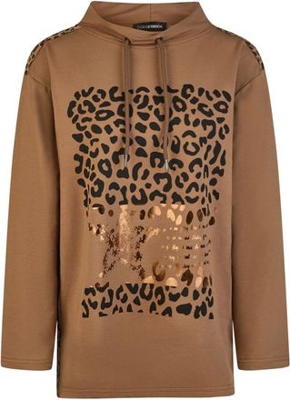 Doris Streich Sweatshirt van katoenmix - Heren - Tops - Bruin - Maat: S Katoen