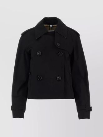 Burberry cotton cropped double-breasted trench jacket