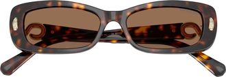 Swarovski Zonnebril in kussenvorm - Dames - Zonnebrillen - Bruin - 53 MM - Accessoires
