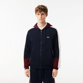 Lacoste Mens Colour Block Sweatshirt in Navy Blue/Zin - Size Medium