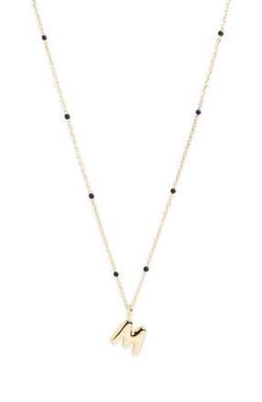 Argento Vivo Initial Pendant Necklace in Gold M at Nordstrom