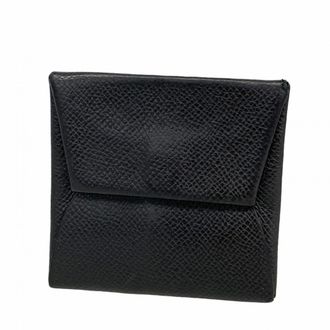 Herm&egrave;s Black Epsom Leather Coin Purse/Coin Case (Pre-Owned)