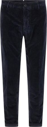 Incotex Pantaloni Slim Fit in Velluto a Coste - - Trousers - Uomo - Blu - W32