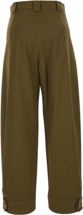 Max Mara Womens Trousers Adorni Green Cotton