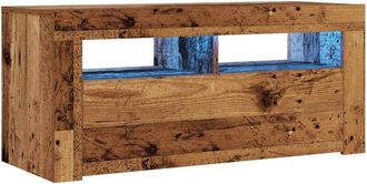 vidaXL Vidaxl - tv Cabinet with led Lights Old Wood 90x35x40 cm Engineered Wood