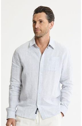 J.A.C.H.S. Linen Button-Down Shirt in Grey at Nordstrom, Size Xx-Large
