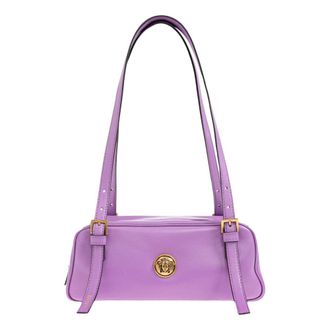 Versace Borsa Bowling Embl&egrave;me in nappa - - Bags - Donna - Viola - ONE SIZE