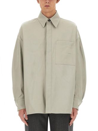 Bottega Veneta Light Grey Solid Overshirt
