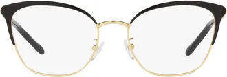 Tory Burch 53mm Square Optical Glasses in Shiny Gold at Nordstrom