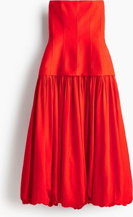 H&M Bandeaukleid in Sanduhr-Silhouette - Knallrot