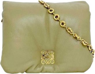 Loewe Pre-owned Schoudertas - Dames - Vintage Schoudertas - Groen - ONE Size - Leer - Vintage