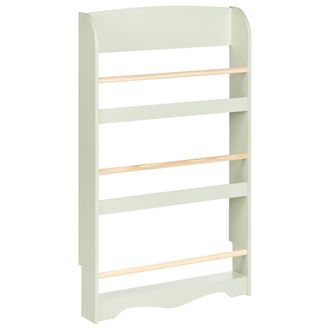 Beliani Estanter&iacute;a De Pared Colgante De Madera De Pino Mdf De 3 Baldas Para Habitaci&oacute;n Infantil Verde Claro Liloet