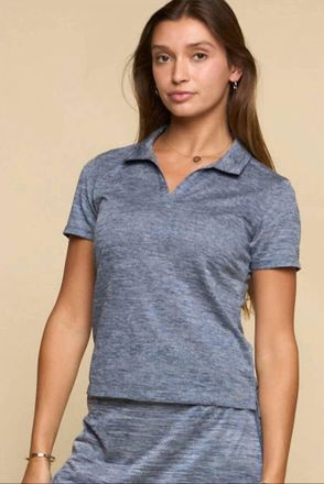 Fundamental Coast Terrain V Neck Polo In Sailor