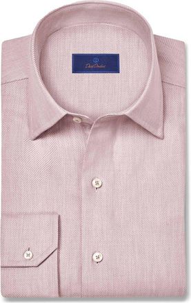 David Donahue Cotton & Cashmere Solid Sport Shirt in Lilac at Nordstrom, Size Xx-Large