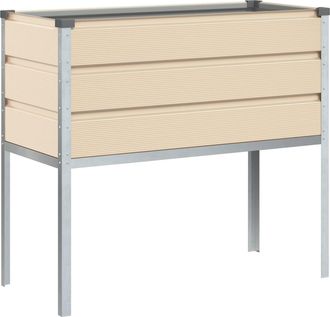 vidaXL Jardinera Marfil 100 X 45 X 90 Cm Acero Galvanizado Vidaxl