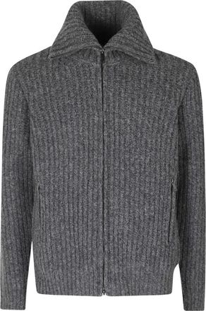 Roberto Collina Cardigan con zip a coste - - Knitwear - Uomo - Grigio - M