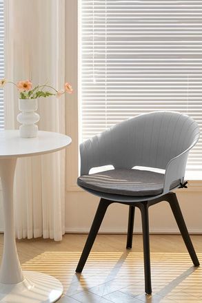 Living and Home 4Pcs Swivel PP Dining Chairs with Armrest ( Load Capacity 150kg ) in Grey