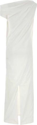 ARMARIUM Womens Tiche Dress White Cotton Elastomultiester