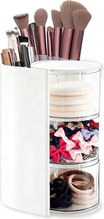 OEM Organizador De Maquillaje Giratorio De 3 Niveles Con Soporte Para Brochas
