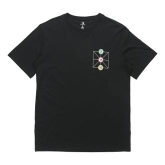 Converse Mens Converse Creative Sports Round Neck Short Sleeve Black 10018141-A02