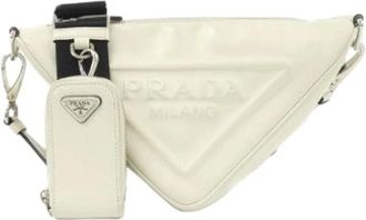Prada Pre-owned Cross Body Bags, female, Beige, Size: ONE SIZE Pre-owned Vintage Shoulder Bag
