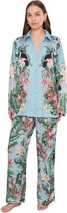 Show me your Mumu Overslept Pj Set Womens Pajama Sets Wild Jungle Mirage Silky : 2XL, Polyester/Spandex